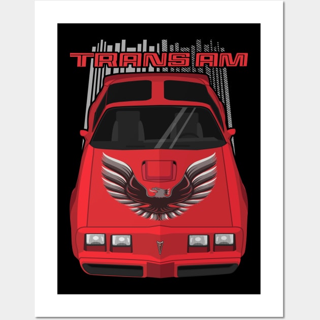 Custom Firebird Trans Am T-top Red Wall Art by V8social